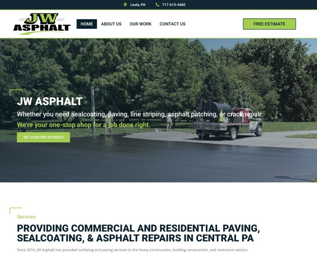 JW Asphalt website